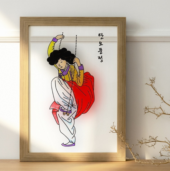 AMOS Glass Deco Sticker – Shin Yun-bok Edition - etc