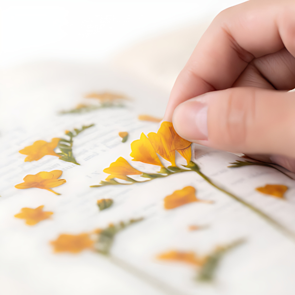 Appree Pressed Flower Sticker Freesia - Office Supplies