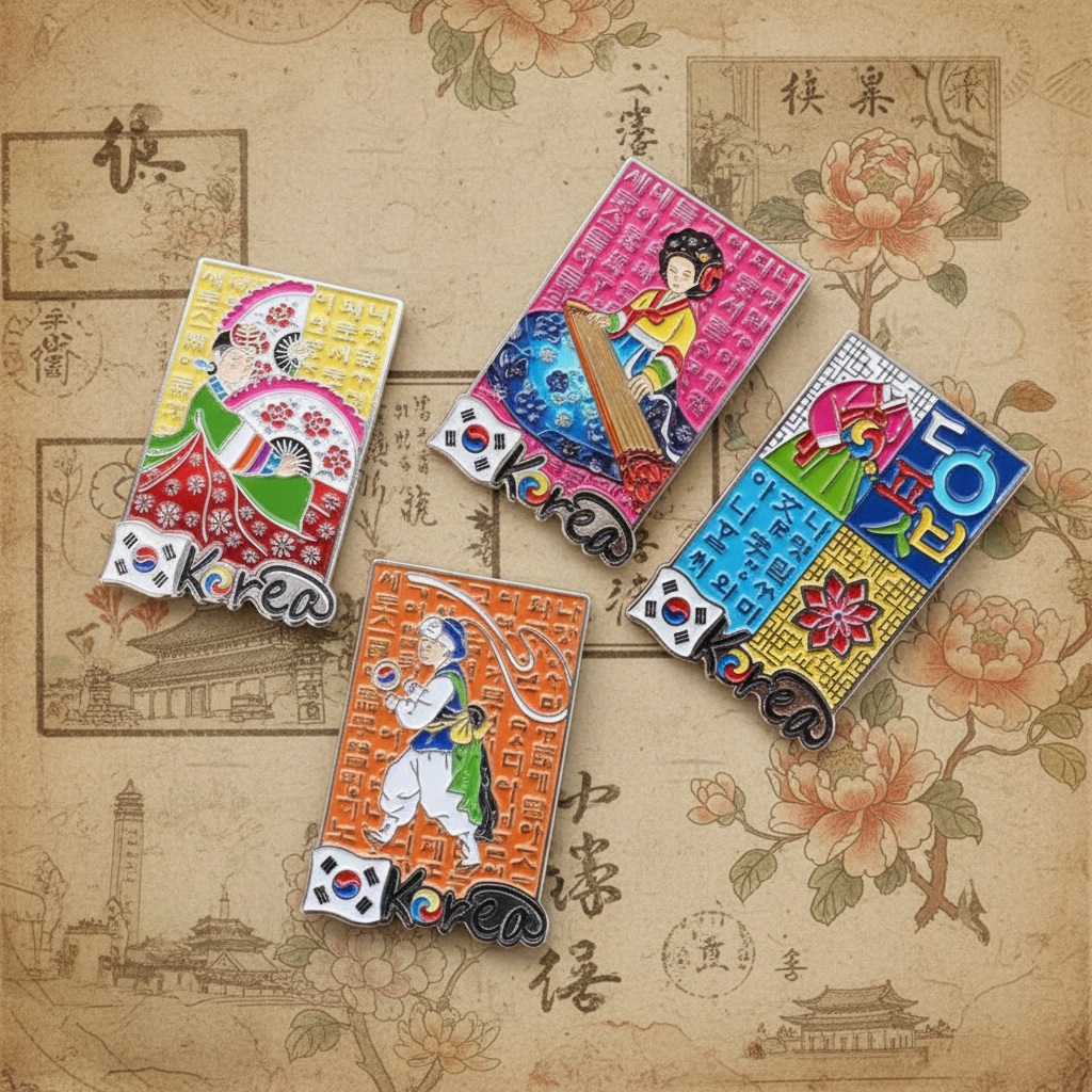 Korean Traditional Magnet Set – 4 Pieces - Home & Living