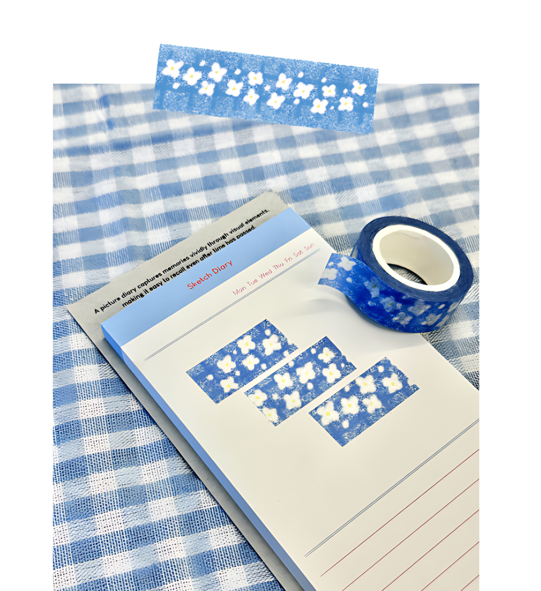 SHYMONSTER Blue Popcorn Masking Tape - Washi Tape
