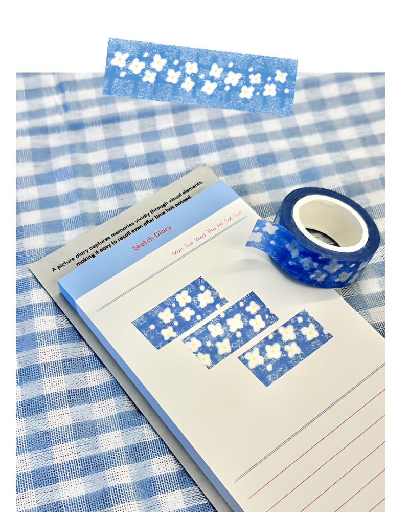 SHYMONSTER Blue Popcorn Masking Tape - Washi Tape