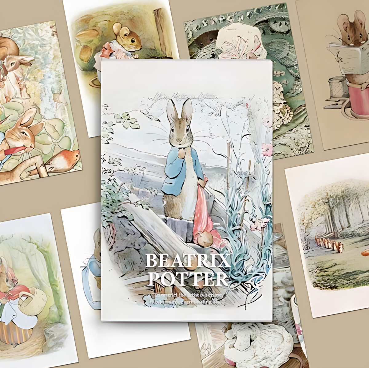 CONTEENEW Beatrix Potter Art Postcard Book 18types Set - Office Supplies