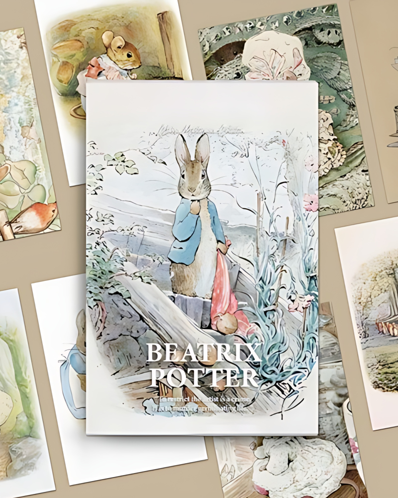 CONTEENEW Beatrix Potter Art Postcard Book 18types Set - Office Supplies