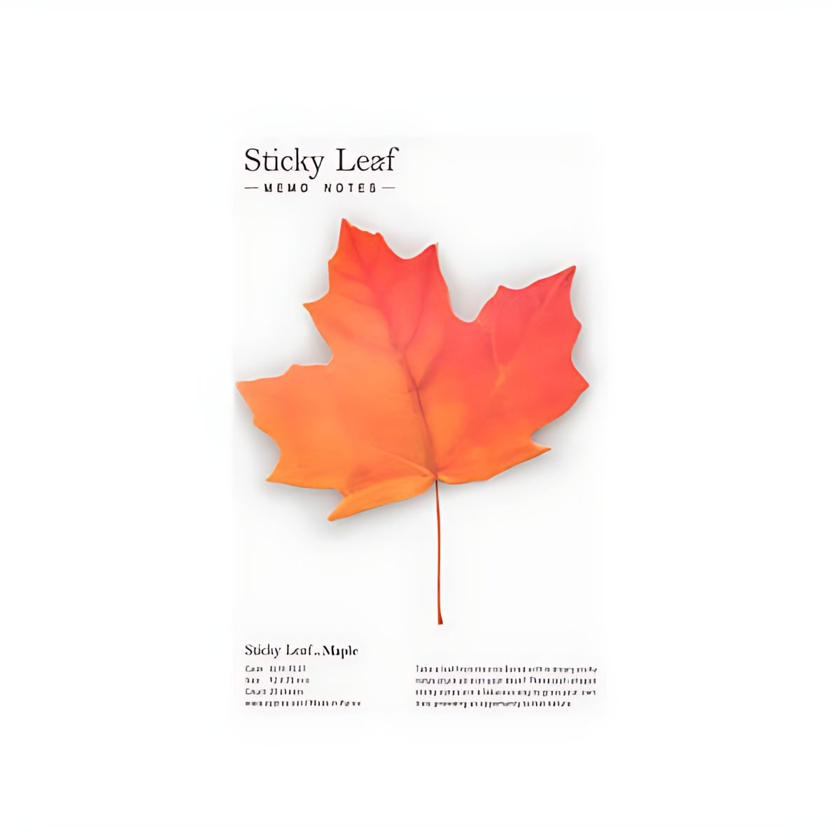 Appree Sticky Leaf Maple Sticky Notes - Red M/L - Memo Pads & Sticky Notes - View 1
