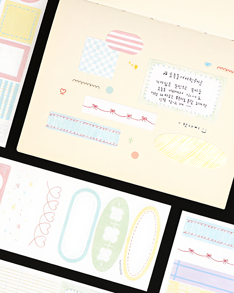 WANNATHIS Huggy Room Mojoji Sticker Pack No.101 8sheets Set - Office Supplies