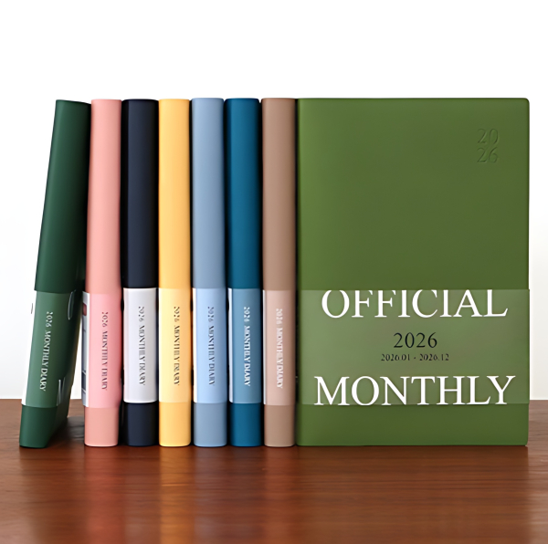 INDIGO 2026 Official Twelve Months B6 Monthly Diary - Office Supplies