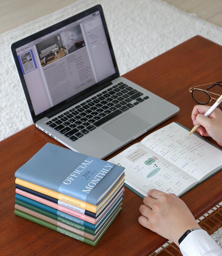 INDIGO 2026 Official Twelve Months B6 Monthly Diary - Office Supplies - View 1