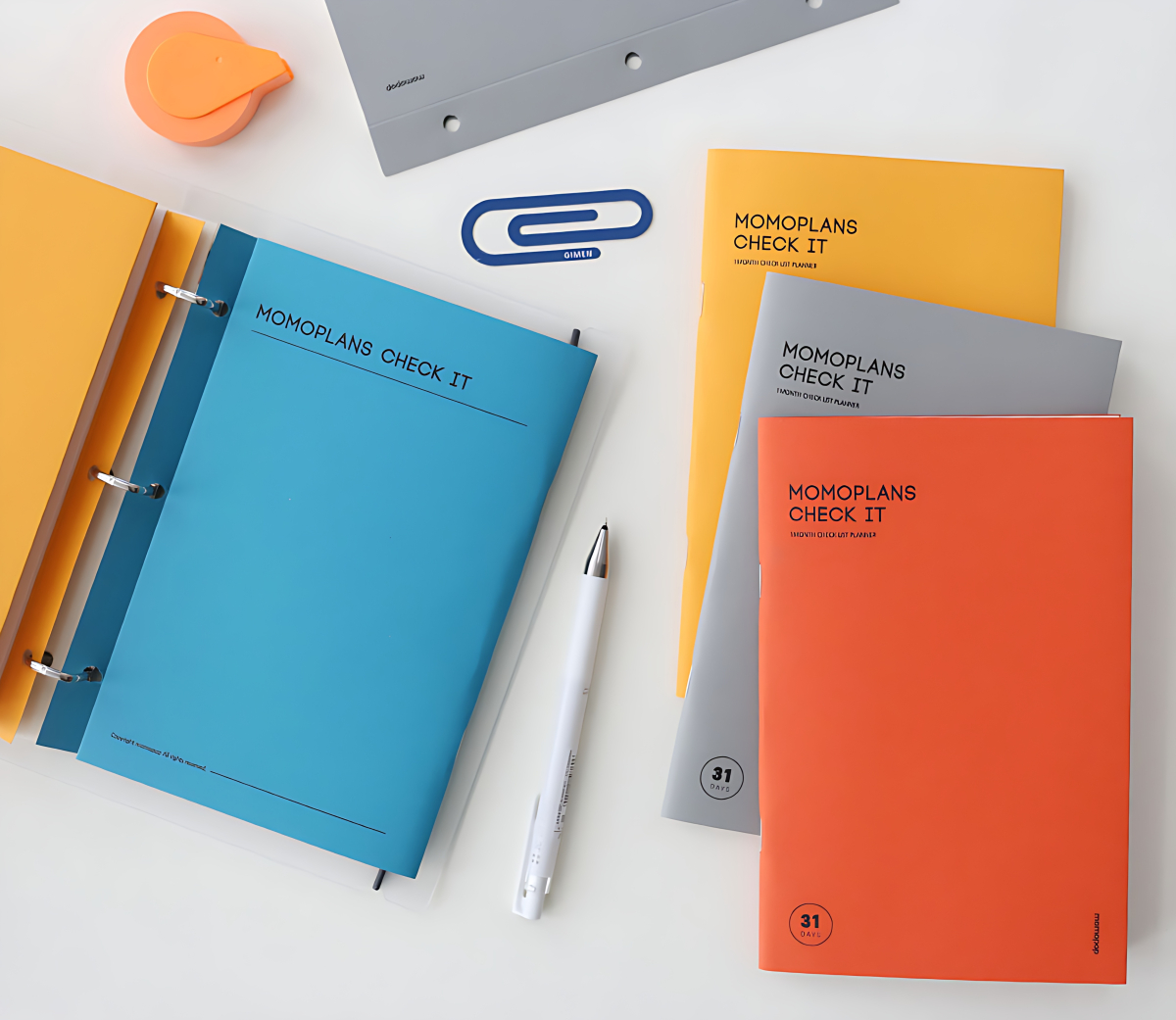 momopop Monthly Check It Binder Planner - Office Supplies