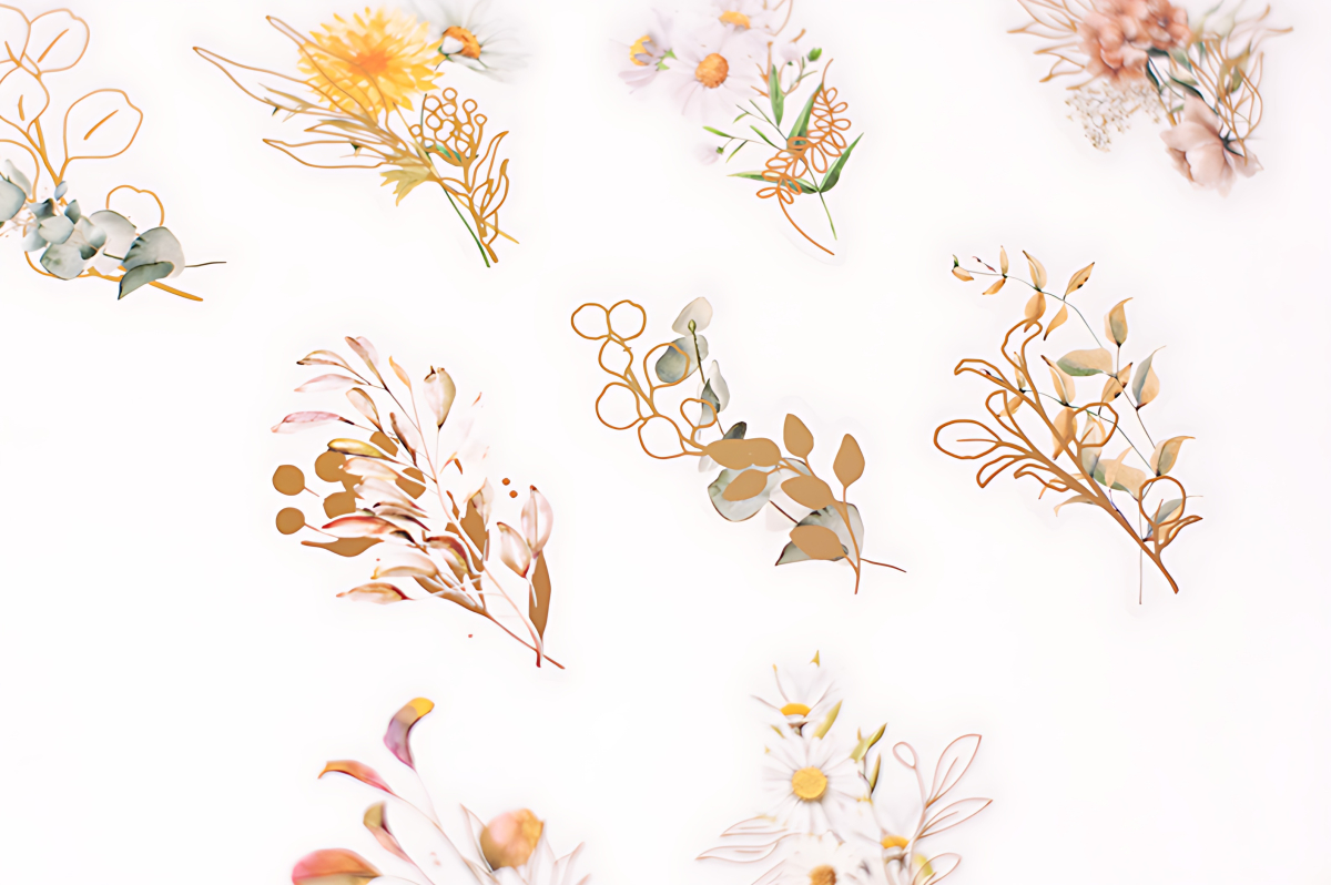 Appree Gold Foil Sticker Daisy - Office Supplies - View 1