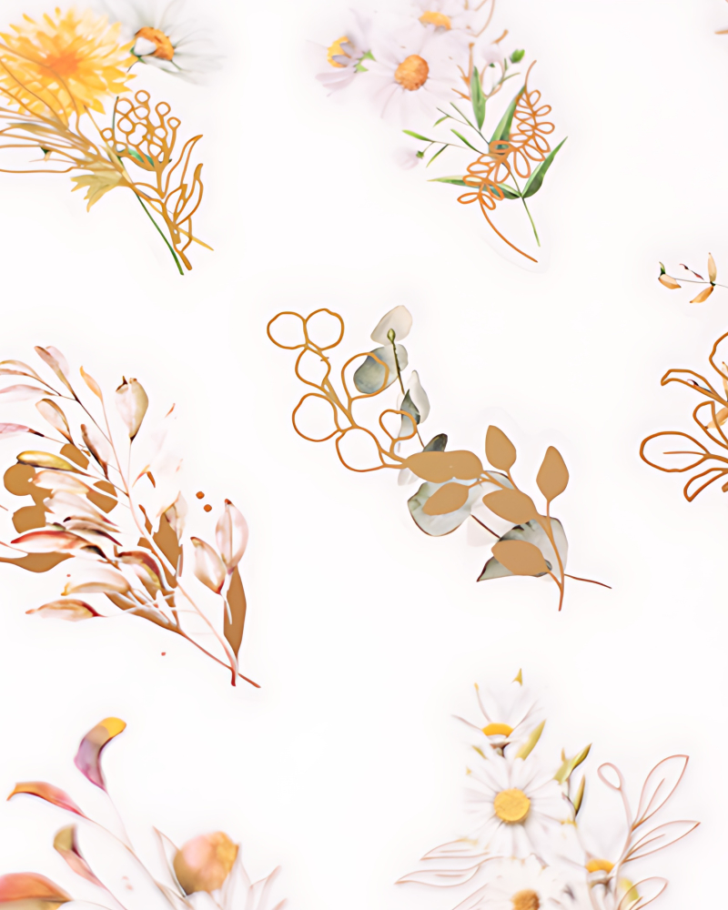 Appree Gold Foil Sticker Daisy - Office Supplies - View 1