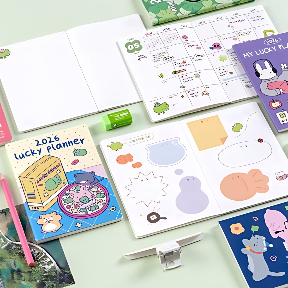 ARDIUM 2026 Lucky Monthly Planner - Office Supplies - View 1