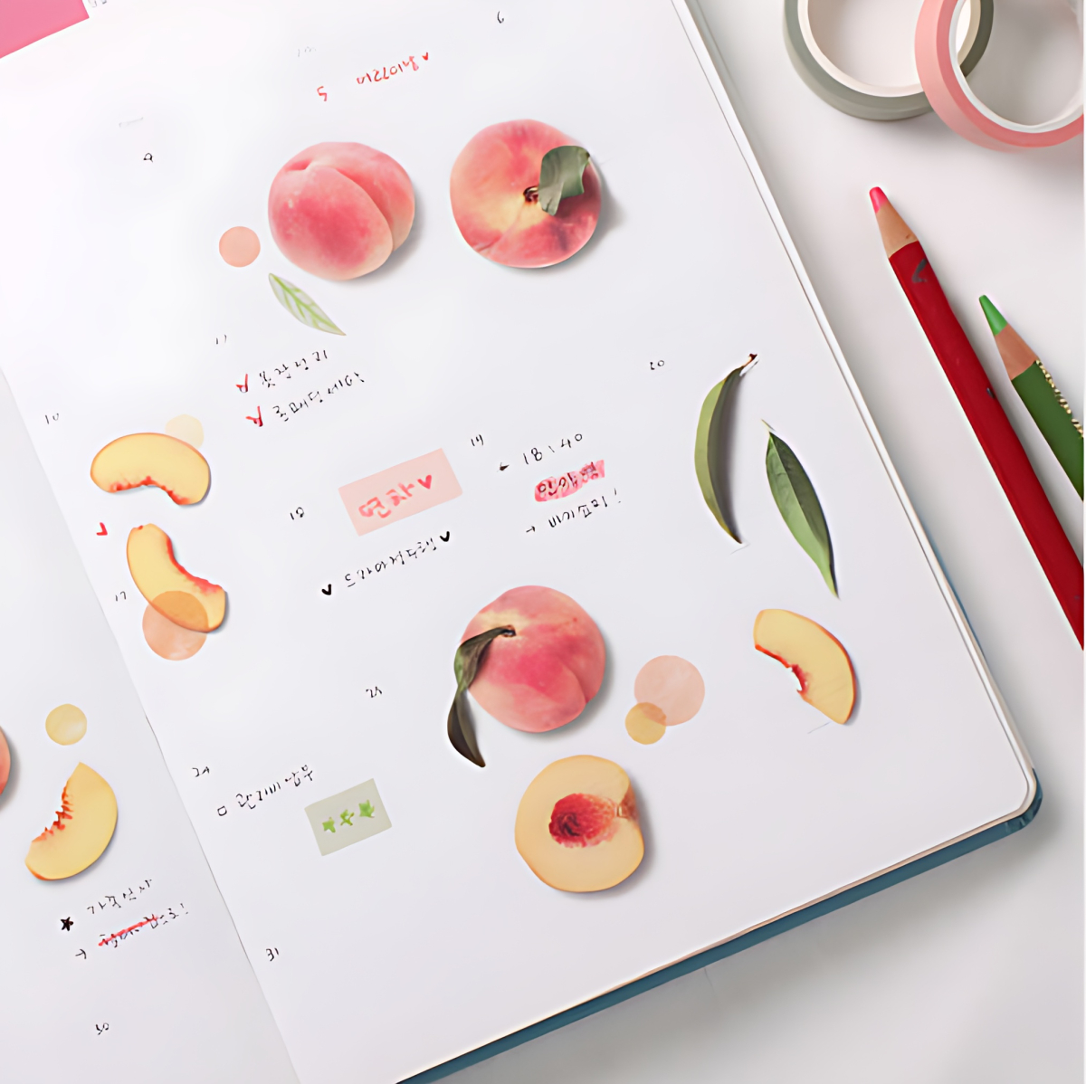 Appree Fruit Sticker Peach - Office Supplies