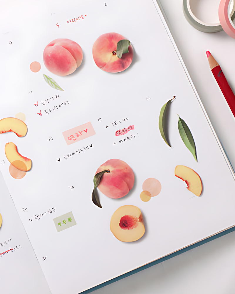 Appree Fruit Sticker Peach - Office Supplies