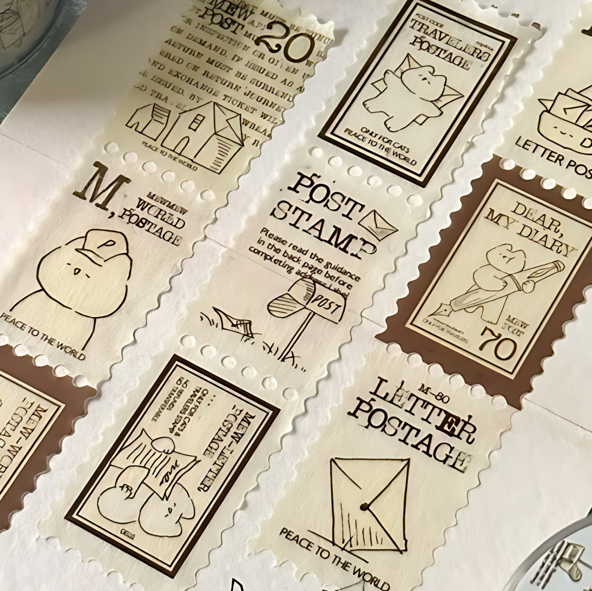 MEWMEWBEAM Stamp Masking Tape - Autumn Letter - Washi Tape - View 2