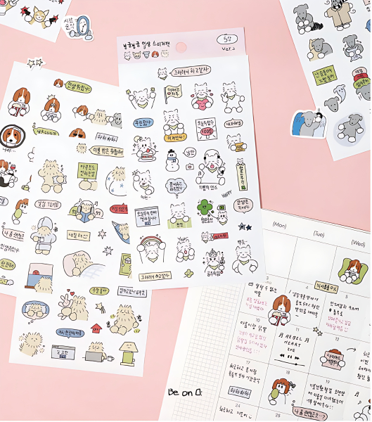 Be on D Daily Sticker Pack ver.2  5sheets Set - Office Supplies