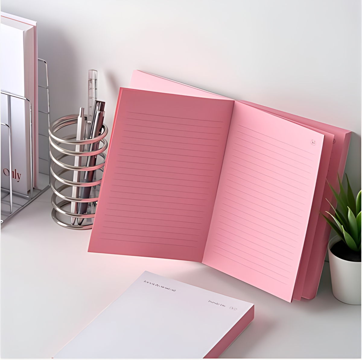 SHYMONSTER Pink Line Note - Notebooks - View 2