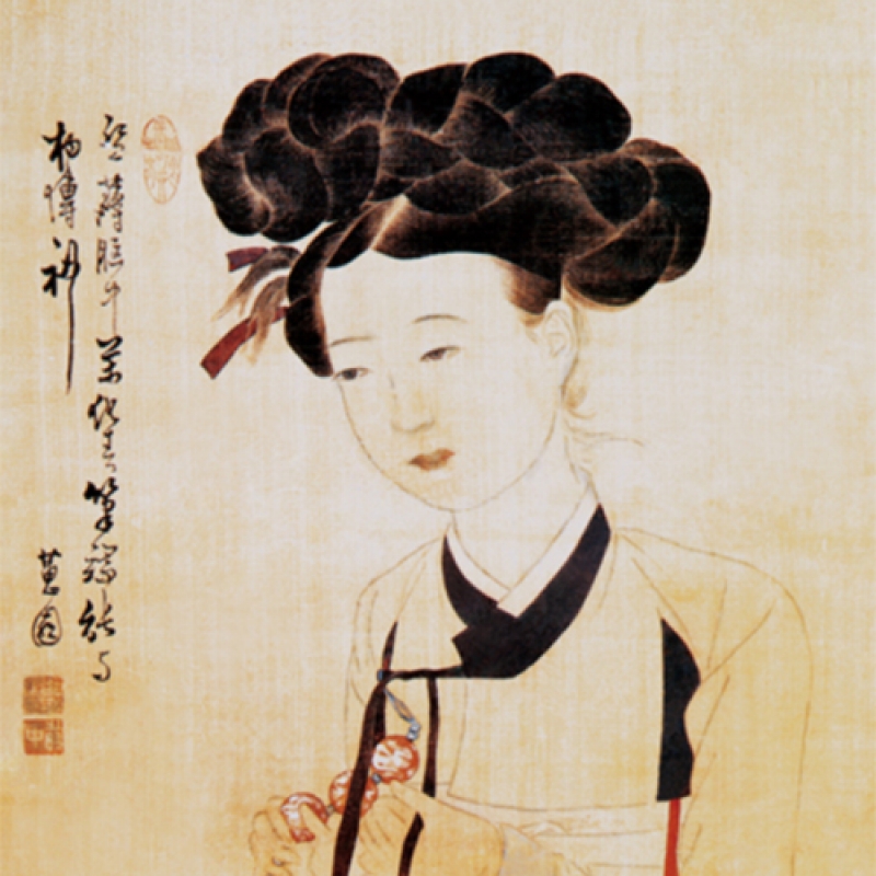 500-Piece Jigsaw Puzzle – Portrait of a Beauty (미인도) - Jigsaw Puzzle