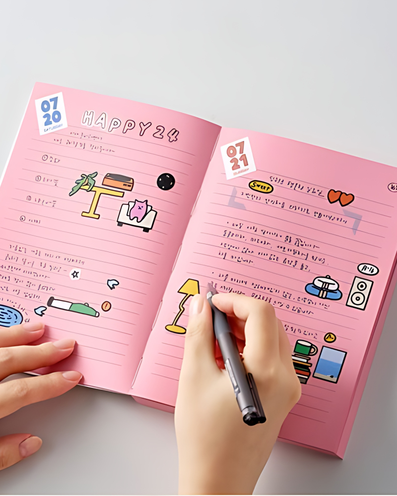 SHYMONSTER Pink Line Note - Notebooks - View 1