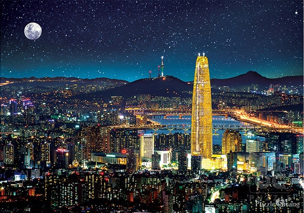 Jigsaw Puzzle 1000 Pieces – Seoul Night View - Jigsaw Puzzle