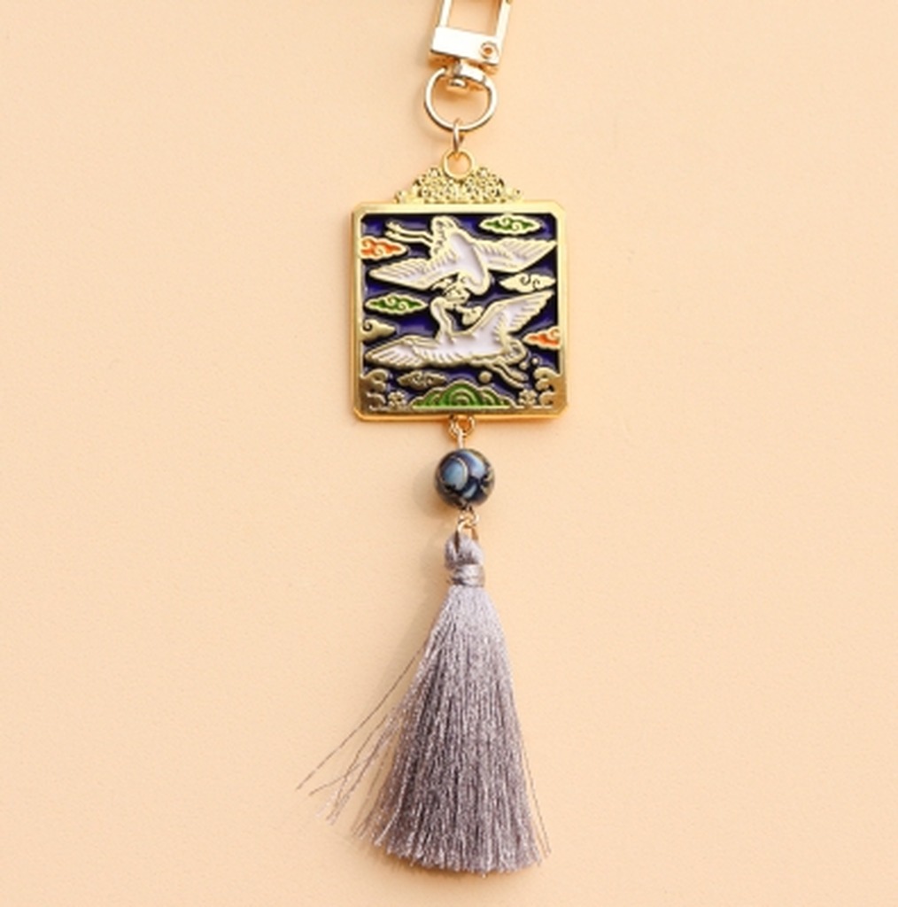 Korean Traditional Crane Norigae Keyring