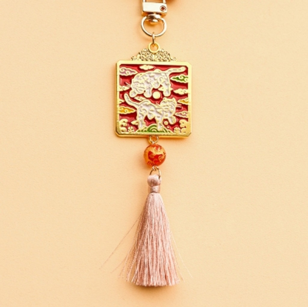 Traditional Tiger Chest Badge Norigae Keyring - K-Souvenir