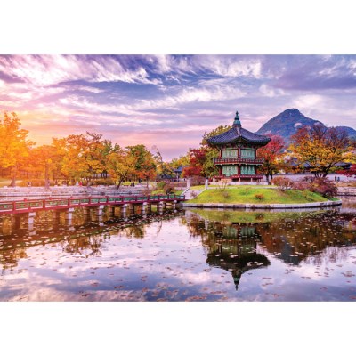 Alternative view of Jigsaw Puzzle 1000 Pieces – Sunset at Hyangwonjeong with Autumn Foliage