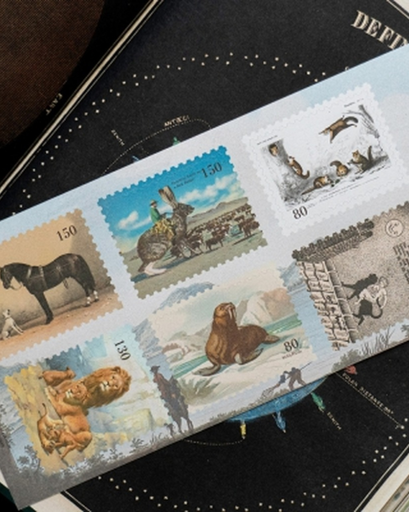 TWEEDYTWEEDY Oldman’s Drawer – Animal Collection Postage Stickers - Office Supplies