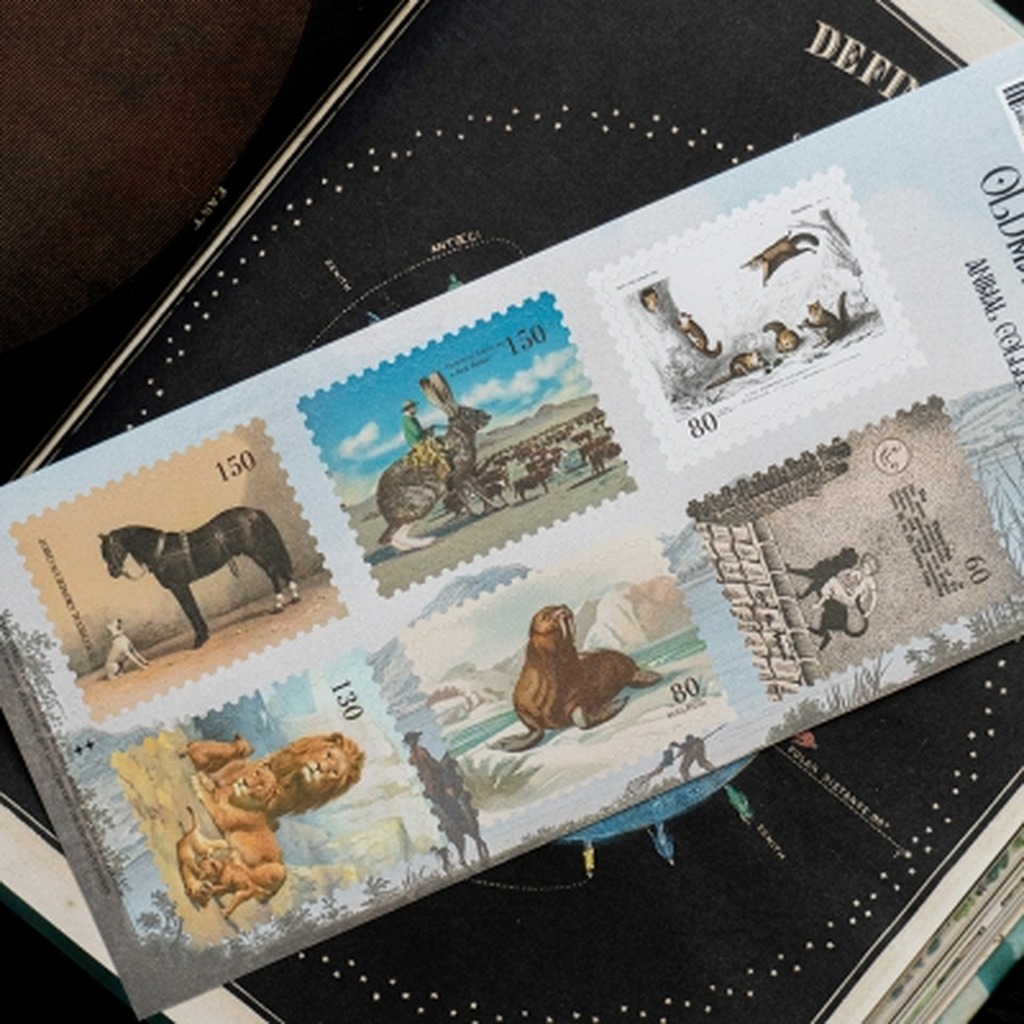 TWEEDYTWEEDY Oldman’s Drawer – Animal Collection Postage Stickers - Office Supplies