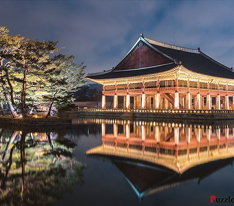 Korea Gyeongbokgung Geunjeongjeon Night View Jigsaw Puzzle 500 Pieces - Jigsaw Puzzle
