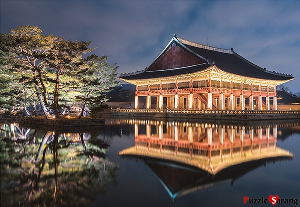 Korea Gyeongbokgung Geunjeongjeon Night View Jigsaw Puzzle 500 Pieces - Jigsaw Puzzle