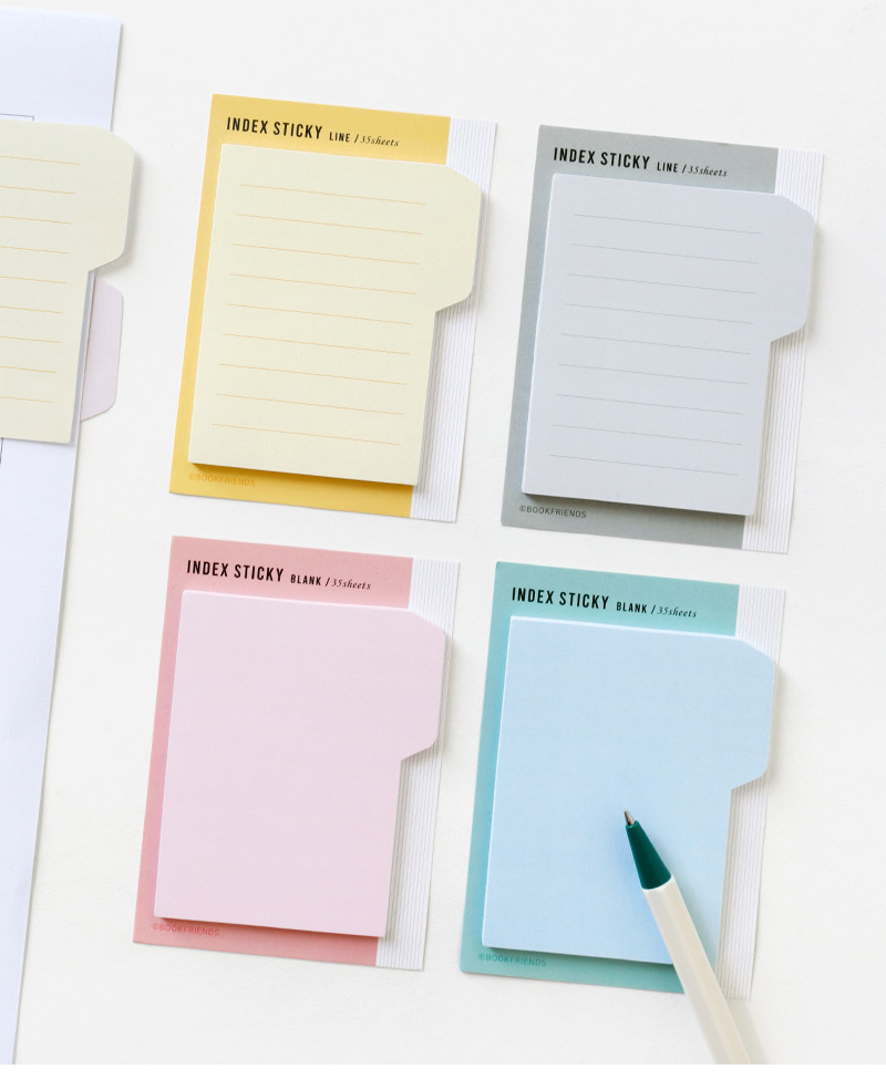 BOOKFRIENDS Pastel Index Sticky M - Memo Pads & Sticky Notes