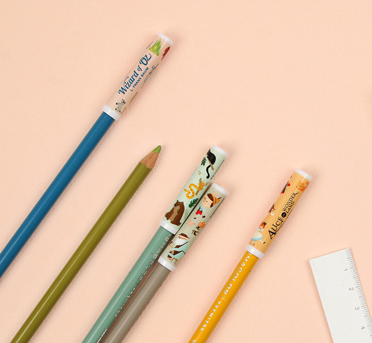 BOOKFRIENDS World Literature Pencil Cap 4-Piece Set - etc