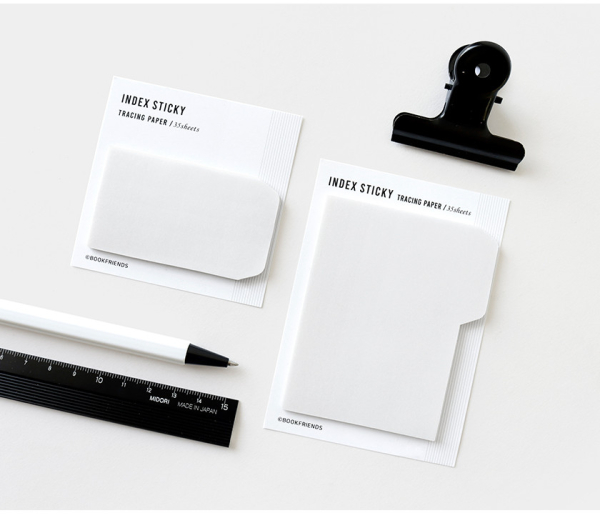 BOOKFRIENDS Translucent Index Sticky Notes - Memo Pads & Sticky Notes