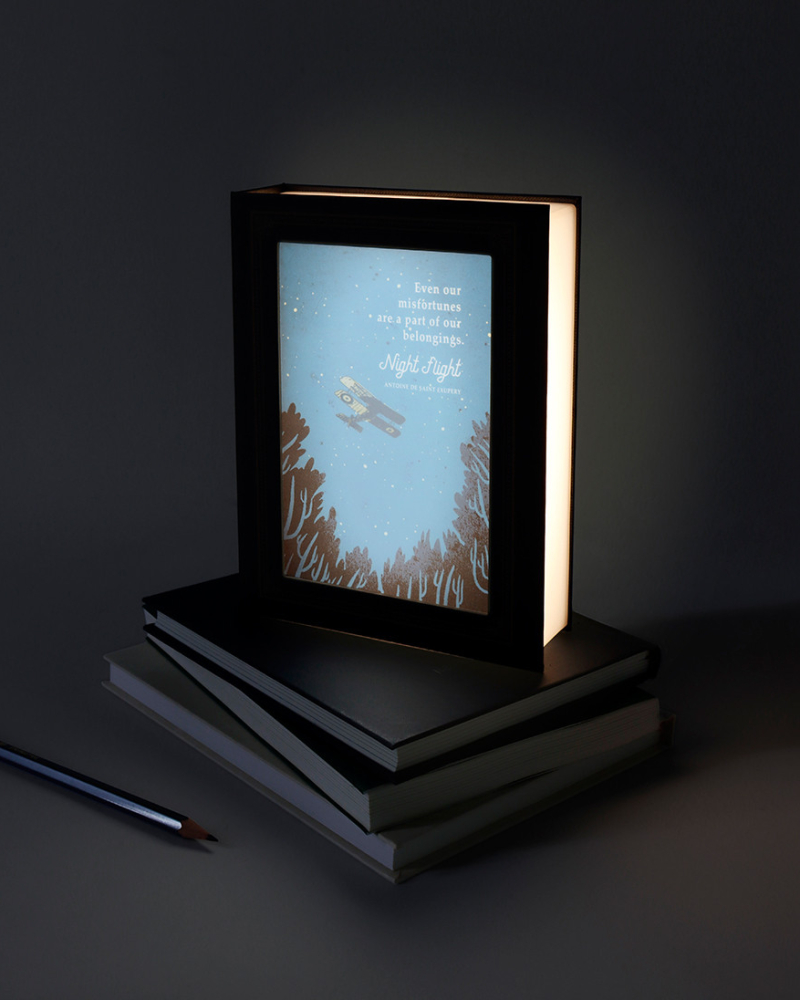 BOOKFRIENDS Literary Lighting Book Mood Lamp – Night Flight - Home & Living