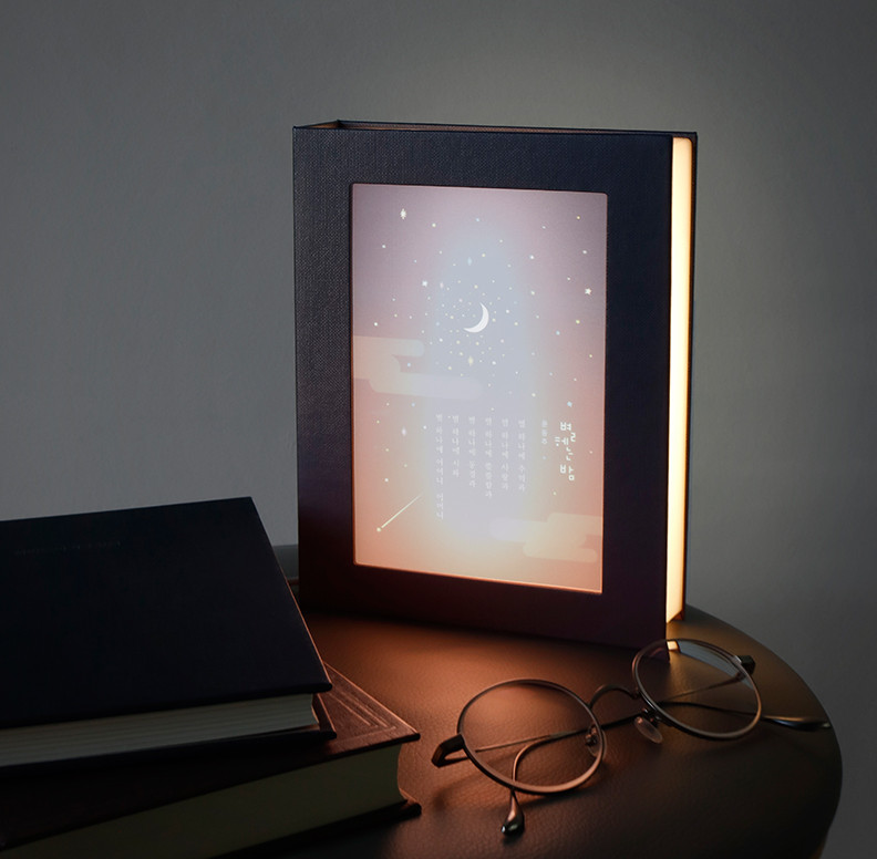 BOOKFRIENDS Literary Lighting Book Mood Lamp – Counting the Stars at Night - Home & Living