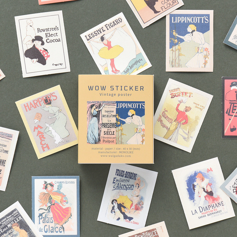 MONOLIKE Wow Sticker – Vintage Poster - Office Supplies