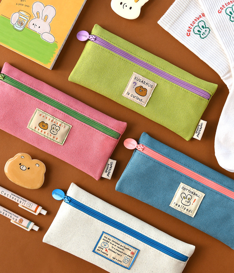 MONOLIKE Unmatched Friends Flat Pencil Case - Bags & Wallets