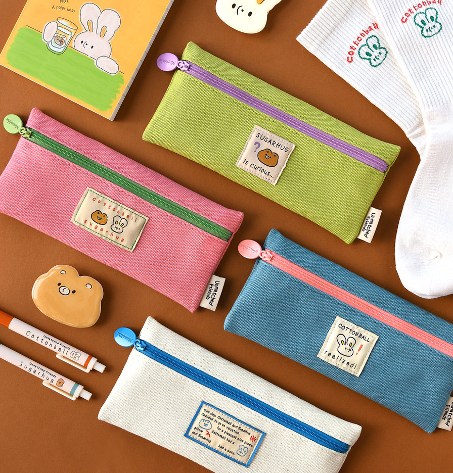 MONOLIKE Unmatched Friends Flat Pencil Case - Bags & Wallets