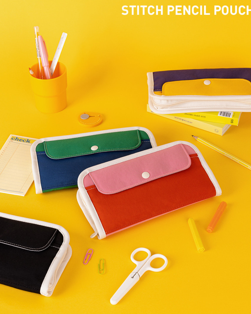 LIVEWORK Come Come Here Stitch Pencil Pouch - Bags & Wallets