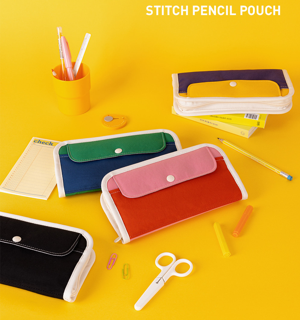 LIVEWORK Come Come Here Stitch Pencil Pouch - Bags & Wallets