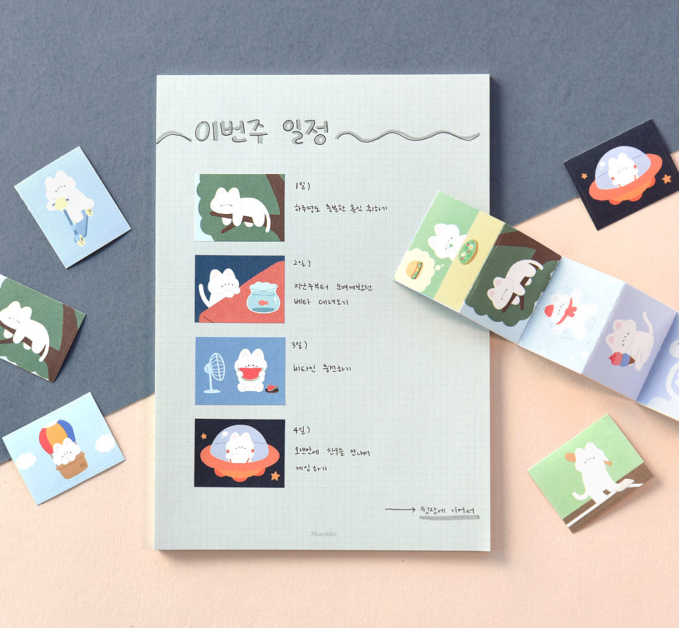 MONOLIKE Wow Sticker – Cloudy’s Daily Life ver.2 - Office Supplies - View 1