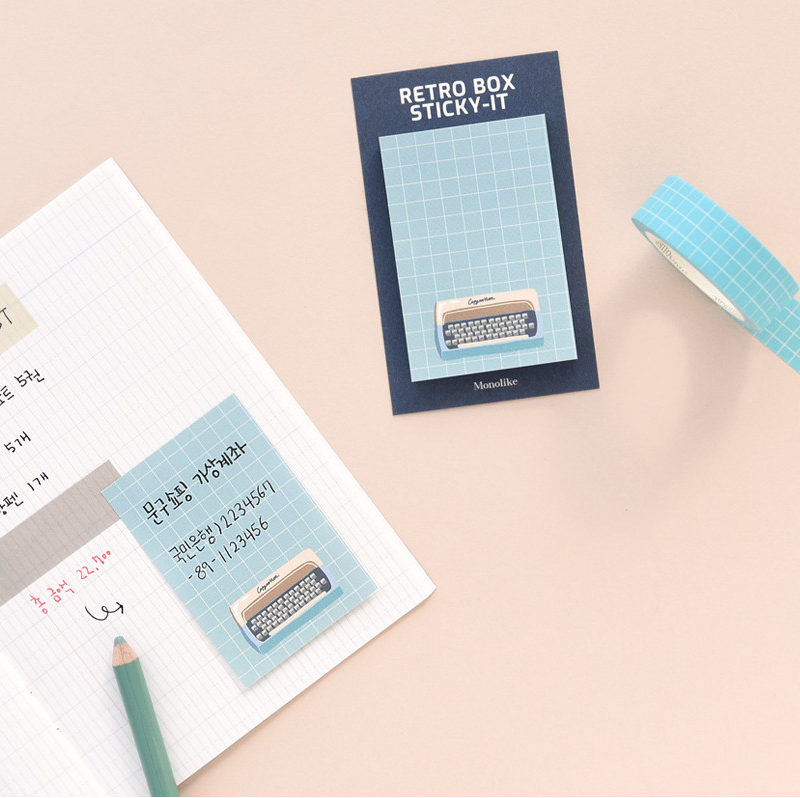 MONOLIKE Retro Box Sticky Memo Pad - Memo Pads & Sticky Notes - View 1