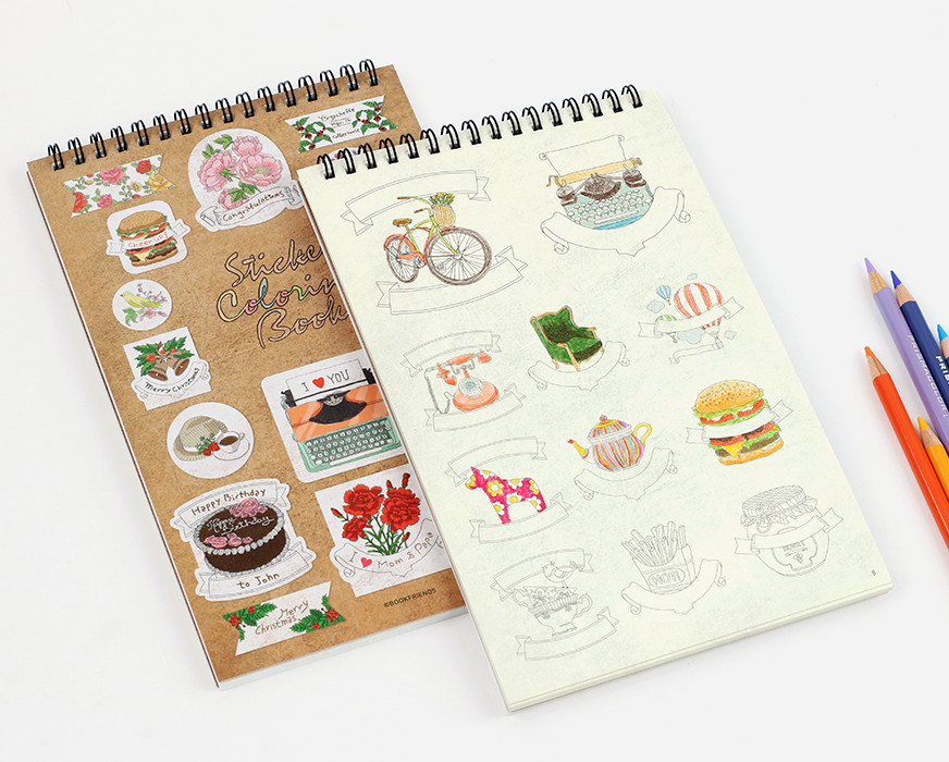 BOOKFRIENDS Sticker Coloring Book - Notebooks