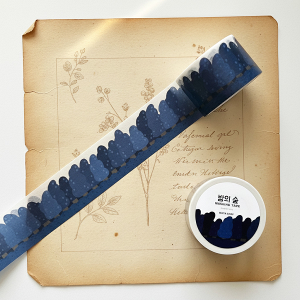 MIIYASHOP Night Forest Masking Tape - Office Supplies