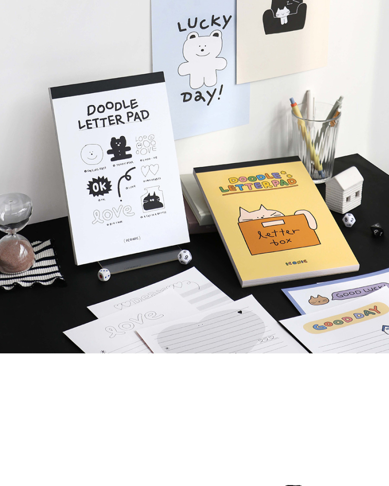 Alternative view of ICONIC Doodle Letter Pad (63 Sheets) Set