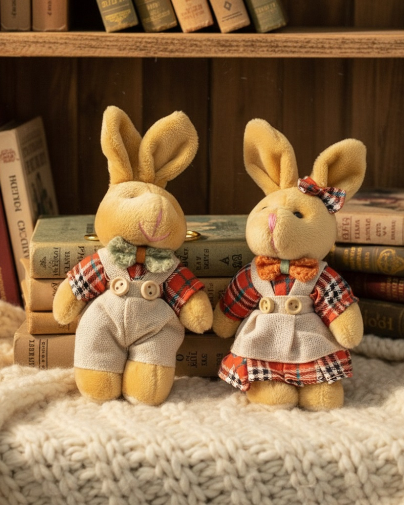 Handmade Chunky Teddy Bunny S Keyring - Dolls - View 1