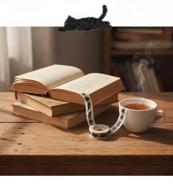 SHYMONSTER Black Cat Masking Tape 004 - Washi Tape