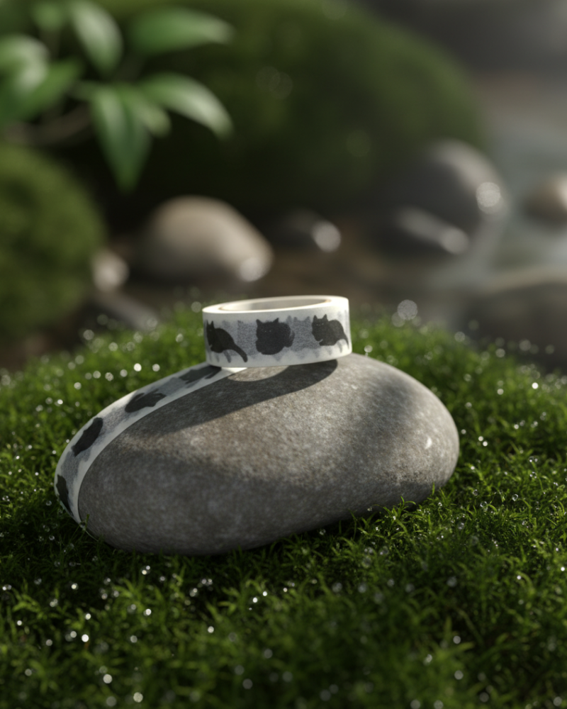 SHYMONSTER Black Cat Masking Tape 004 - Washi Tape - View 1