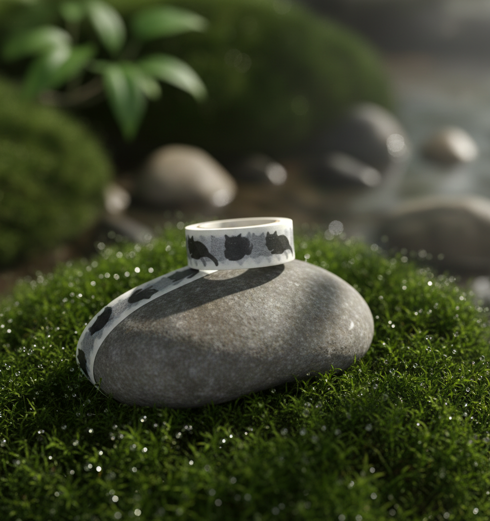 SHYMONSTER Black Cat Masking Tape 004 - Washi Tape - View 1