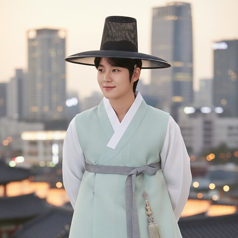 Traditional Korean Scholar Hat – Yangban Gat Black - Fashion Accessories